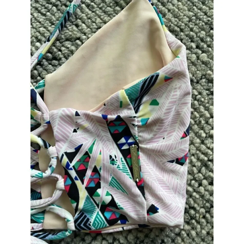 Mara Hoffman Basket Weave Bikini Top (M) and Bottom (S) in Maristar Lilac